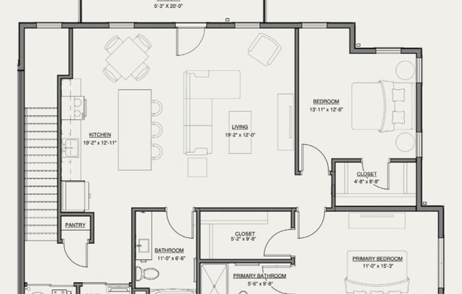 2 beds, 2 baths, 1,352 sqft, $2,280, Unit 1441