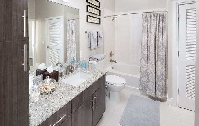 Elegant Bathroom Finishes at Harrison at Reston Town Center, Reston, VA, 20190