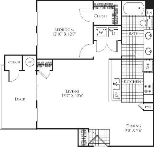 1 bed, 1 bath, 768 sqft, $2,486