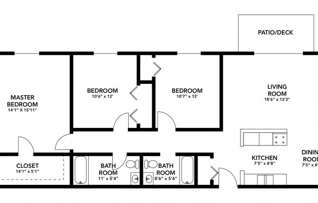 3 beds, 2 baths, 1,309 sqft, $1,950