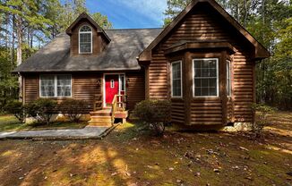 Log Home Nestled in the Woods, Albemarle County Location