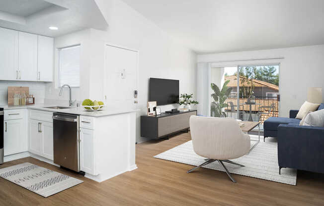 Living Room with Hard Surface Flooring