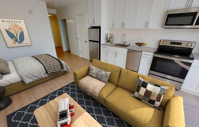 Studio, 1 bath, 370 sqft, $1,945, Unit 309