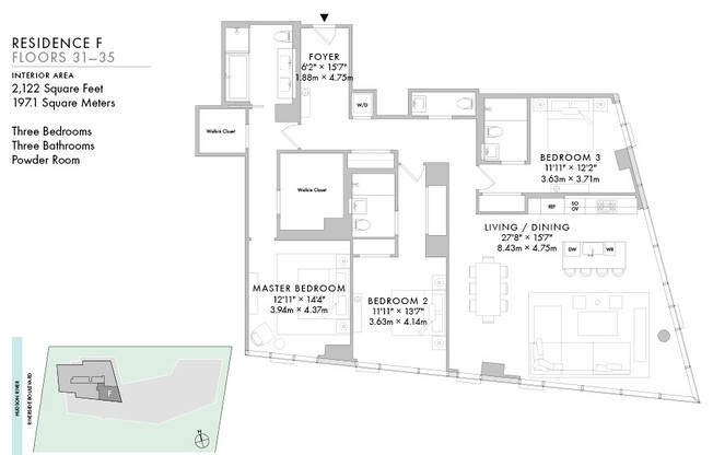 3 beds, 3.5 baths, 2,122 sqft, $25,900, Unit 31F