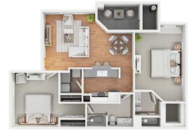 2 beds, 2 baths, 1,137 sqft, $1,813