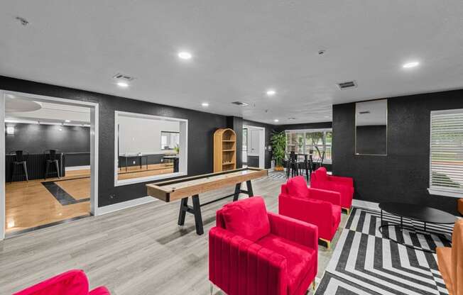 Studio Domain Apartments in Austin, Texas Clubhouse Lounge