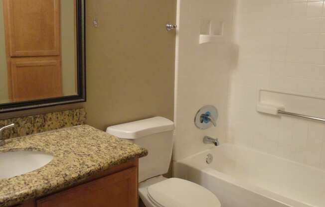 Bathroom with bathtub at Madison at Green Valley Apartments, Henderson, NV, 89014
