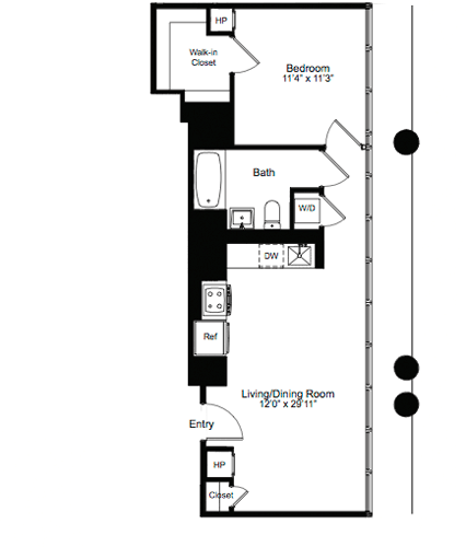 1 bed, 1 bath, 665 sqft, $7,027, Unit 20G