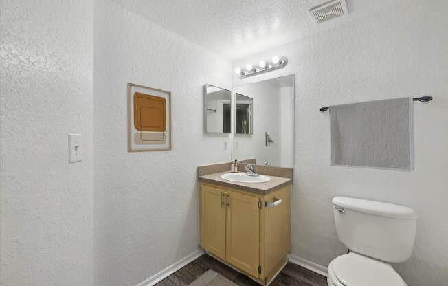 Bathroom with Wood cabinetry