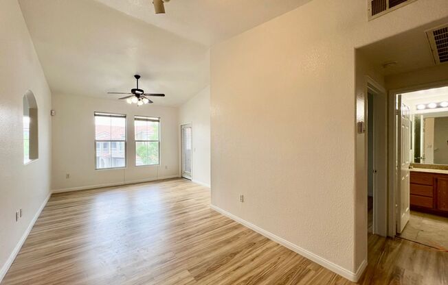 UPGRADED 1BD/1BA GATED CONDO INSIDE CHATEAU NOUVEAU! NEW FLOORING & PAINT!