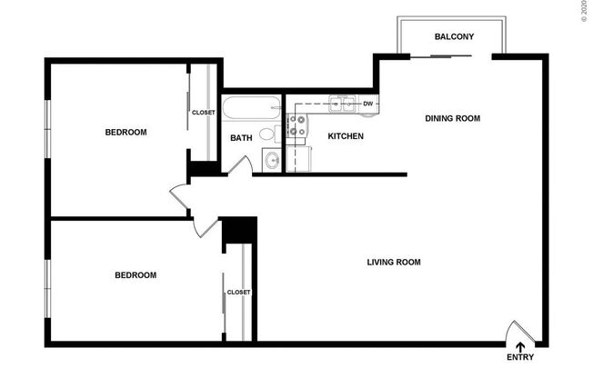 2 beds, 1 bath, 900 sqft, $2,195