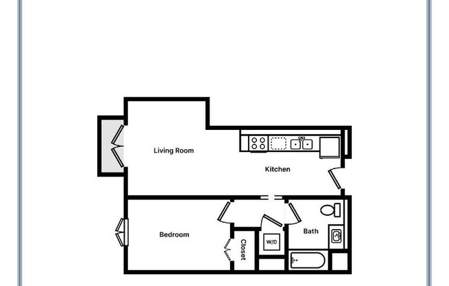 1 bed, 1 bath, 625 sqft, $3,430, Unit 307