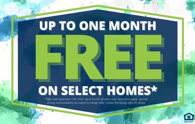 A promotional image advertising a free offer on select homes.