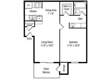 1 bed, 1 bath, 700 sqft, $1,279