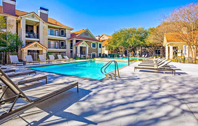the pool at the preserve at ballantyne commons apartments at The Olivine, Texas, 78727