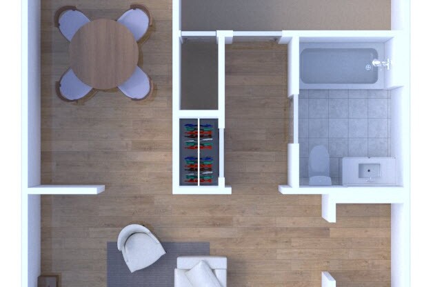 1 bed, 1 bath, 800 sqft, $1,260