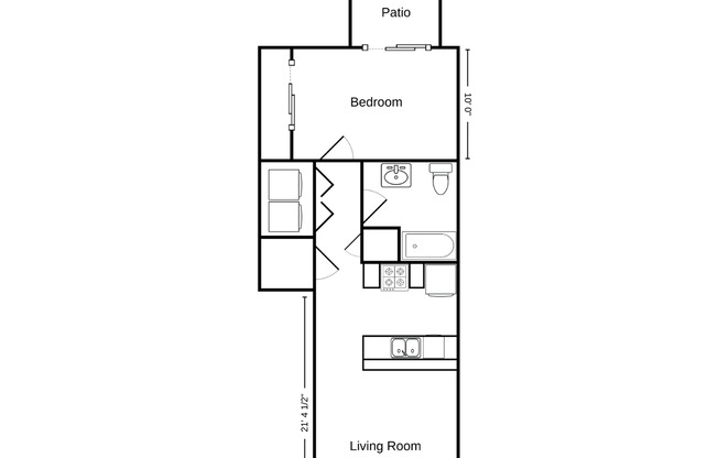 1 bed, 1 bath, 701 sqft, $1,025, Unit FL 5859-11