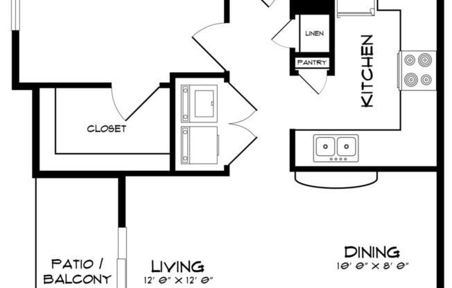 1 bed, 1 bath, 659 sqft, $1,360