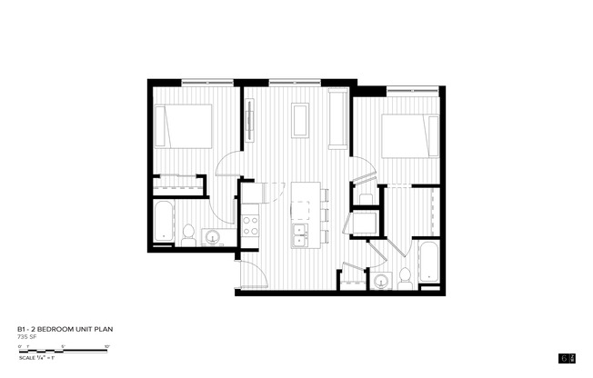 2 beds, 2 baths, 730 sqft, $1,525, Unit 206