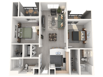 2 beds, 2 baths, 1,052 sqft, $2,920