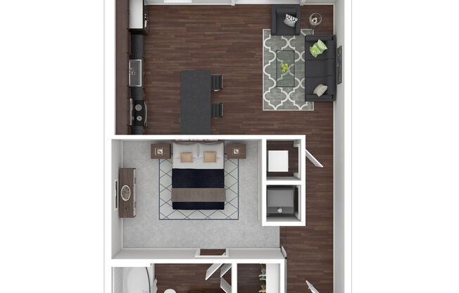 1 bed, 1 bath, 638 sqft, $1,270