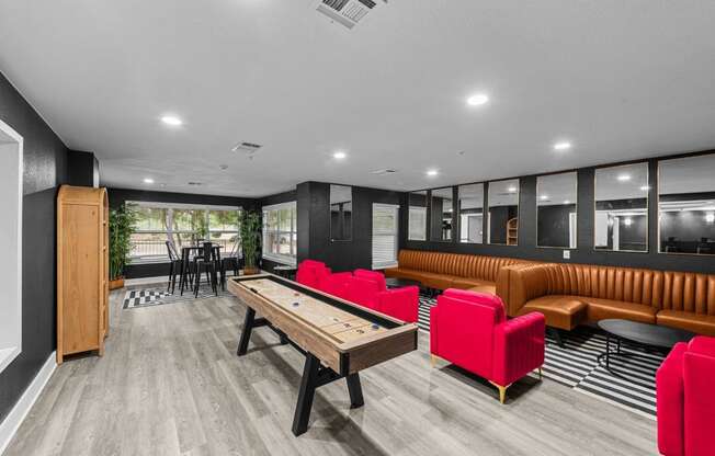 Studio Domain Apartments in Austin, Texas Clubhouse Lounge