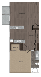 1 bed, 1 bath, 627 sqft, $1,875