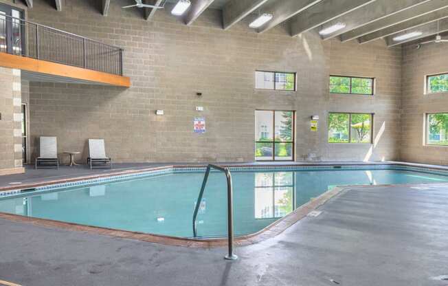 an indoor swimming pool