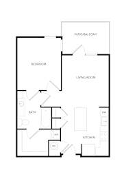 1 bed, 1 bath, 672 sqft, $1,510
