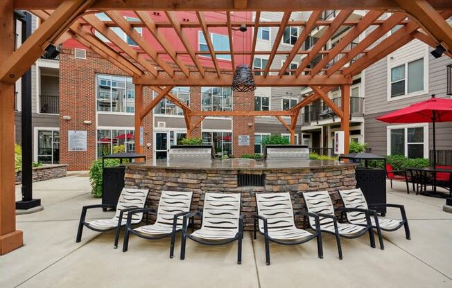 Outdoor Patio at Link Apartments® Brookstown, North Carolina, 27101