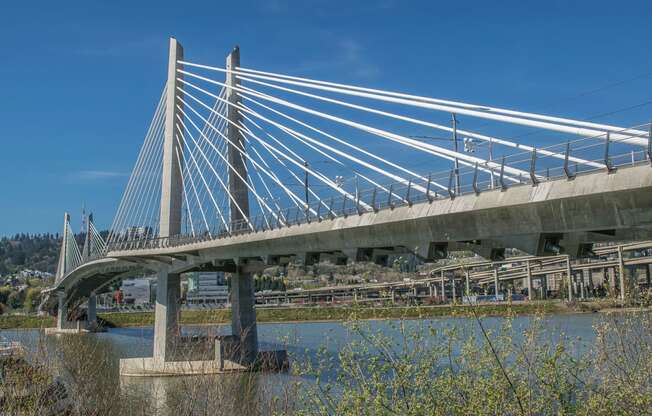 Near South Waterfront's Pedestrian Bridge, OHSU, and River Walk