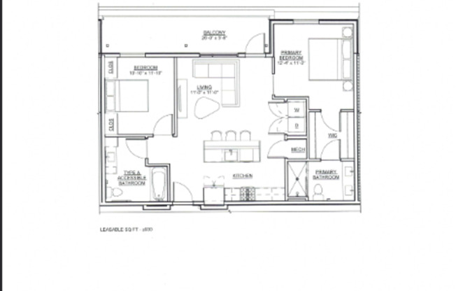 2 beds, 2 baths, 850 sqft, $2,250, Unit Unit 502