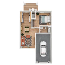 1 bed, 1 bath, 688 sqft, $1,381