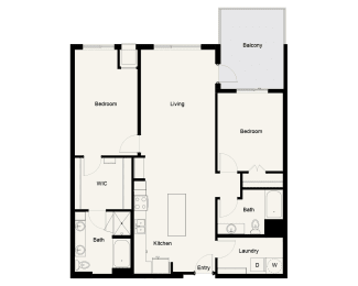 2 beds, 2 baths, 1,331 sqft, $2,984