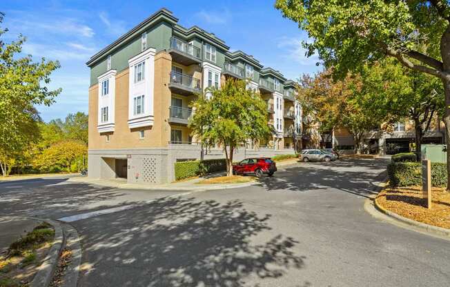 Flatiron West Trade Apartments exterior view of 4-story building