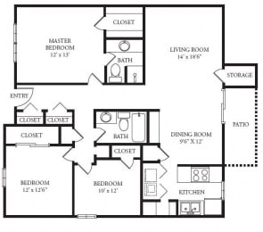 3 beds, 2 baths, 1,501 sqft, $1,708