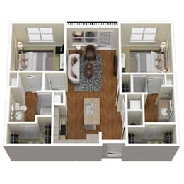 2 beds, 2 baths, 965 sqft, $2,556