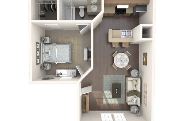 1 bed, 1 bath, 572 sqft, $1,179