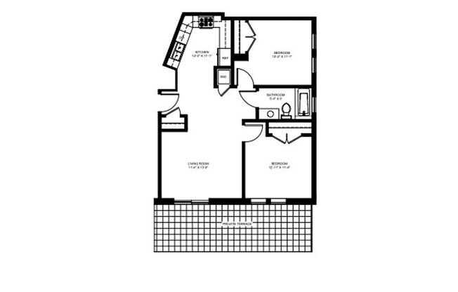 2 beds, 1 bath, 826 sqft, $2,600, Unit 410