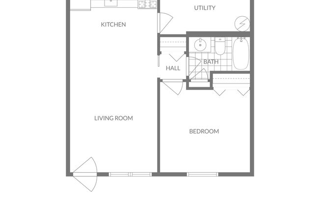 1 bed, 1 bath, 576 sqft, $910, Unit AG 08-48 UR