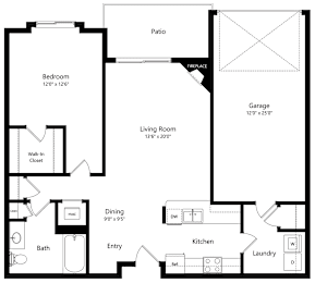 1 bed, 1 bath, 949 sqft, $1,270