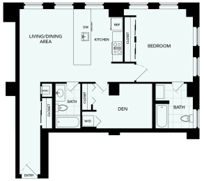 1 bed, 2 baths, 920 sqft, $2,650