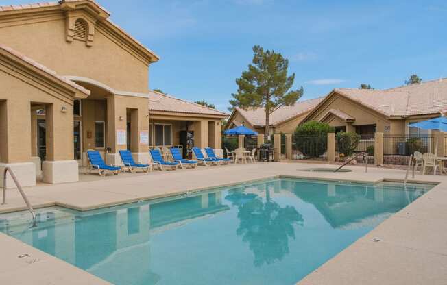 the swimming pool at our apartments