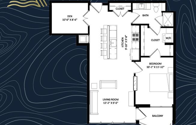 1 bed, 1 bath, 914 sqft, $2,887, Unit #1020