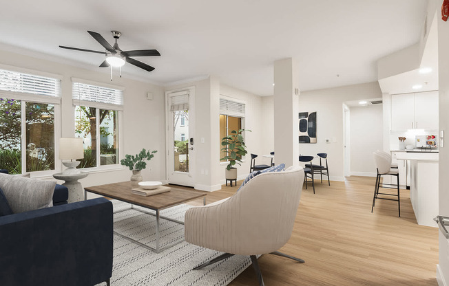 Living Room with Hard Surface Flooring