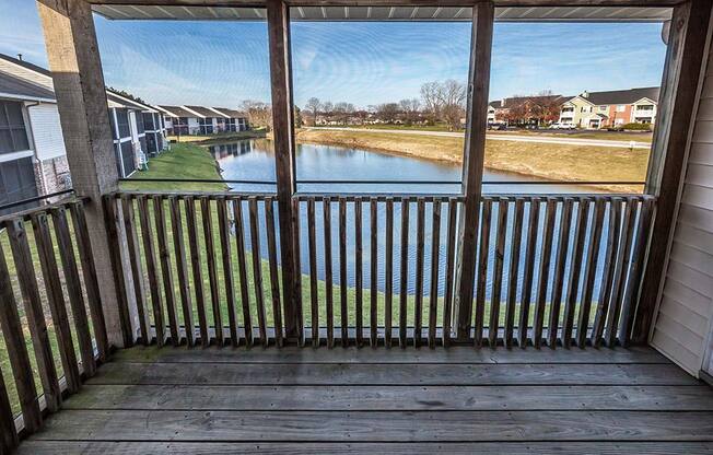 Balcony with lakeview at Bexley Village, Indiana, 46143