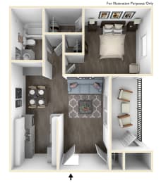 1 bed, 1 bath, 555 sqft, $918