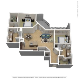 2 beds, 2 baths, 1,322 sqft, $2,892