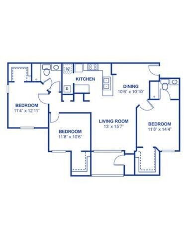 3 beds, 2 baths, 1,328 sqft, $1,980