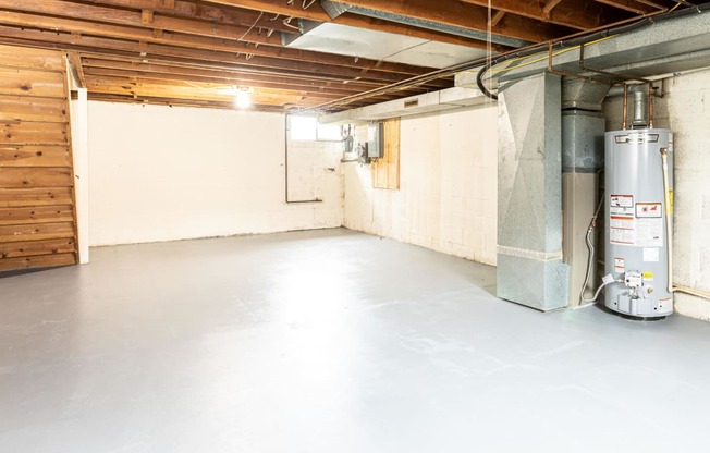 Large finished basement with washer and dryer